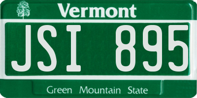 VT license plate JSI895