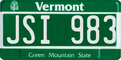 VT license plate JSI983
