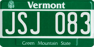 VT license plate JSJ083