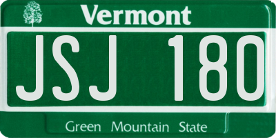 VT license plate JSJ180