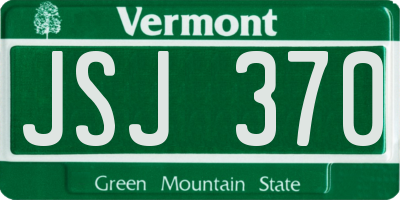 VT license plate JSJ370