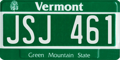 VT license plate JSJ461