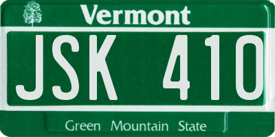 VT license plate JSK410