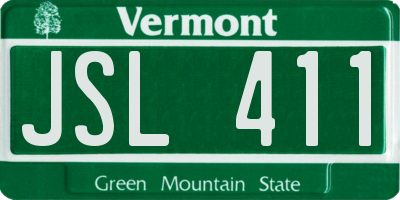 VT license plate JSL411