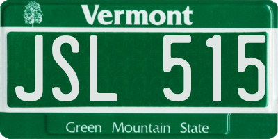 VT license plate JSL515