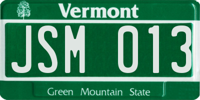 VT license plate JSM013