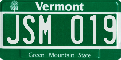 VT license plate JSM019