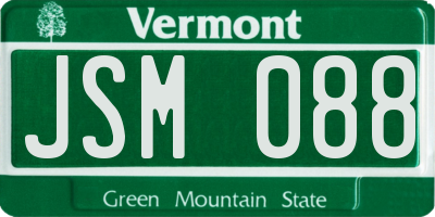 VT license plate JSM088
