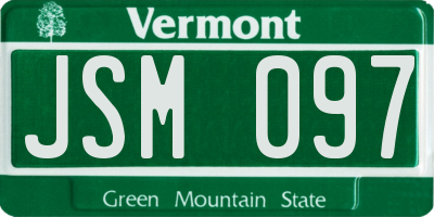 VT license plate JSM097