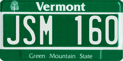 VT license plate JSM160