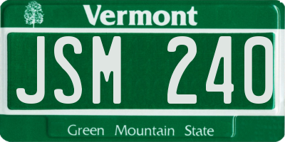 VT license plate JSM240