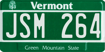 VT license plate JSM264