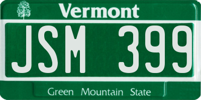 VT license plate JSM399