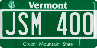 VT license plate JSM400