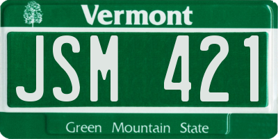VT license plate JSM421