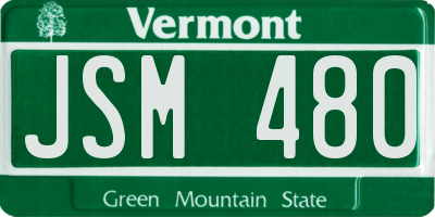 VT license plate JSM480
