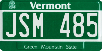 VT license plate JSM485