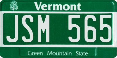 VT license plate JSM565