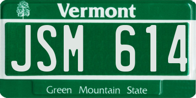VT license plate JSM614