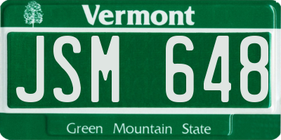 VT license plate JSM648