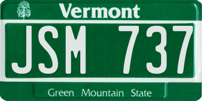 VT license plate JSM737