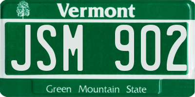 VT license plate JSM902