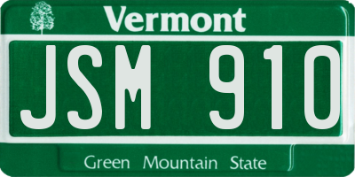 VT license plate JSM910