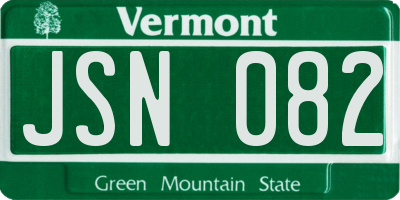 VT license plate JSN082