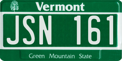 VT license plate JSN161