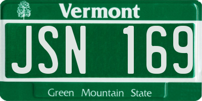 VT license plate JSN169