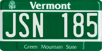 VT license plate JSN185