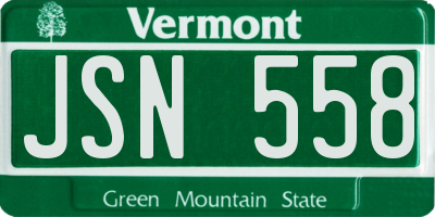 VT license plate JSN558