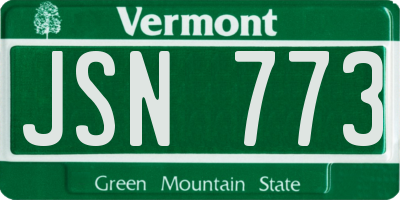 VT license plate JSN773