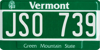 VT license plate JSO739