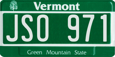 VT license plate JSO971