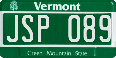 VT license plate JSP089