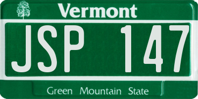 VT license plate JSP147