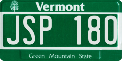 VT license plate JSP180