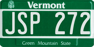 VT license plate JSP272
