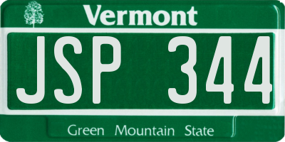 VT license plate JSP344