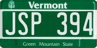 VT license plate JSP394