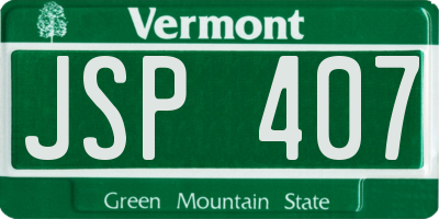 VT license plate JSP407