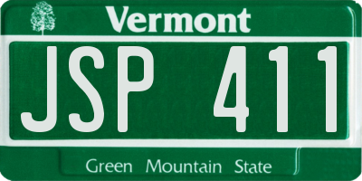 VT license plate JSP411