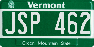 VT license plate JSP462