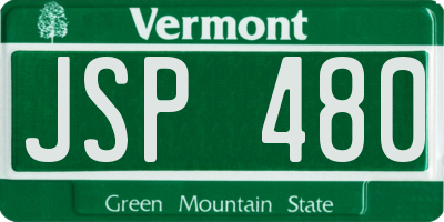 VT license plate JSP480