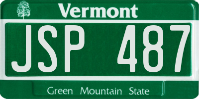 VT license plate JSP487