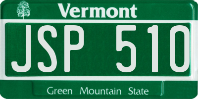 VT license plate JSP510