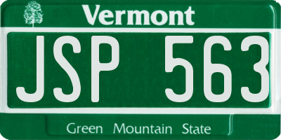 VT license plate JSP563