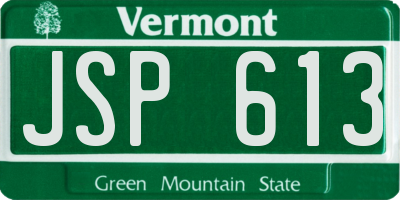 VT license plate JSP613