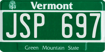 VT license plate JSP697